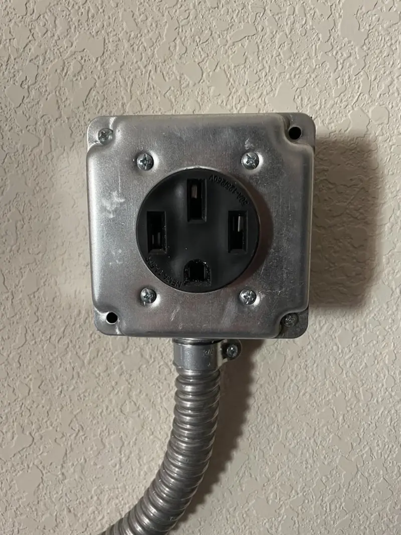 NEMA 14-50 outlet installed for Smart Home Electrical in Guthrie
